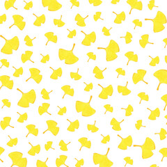 Autumn pattern Illustration -  ginkgo leaf