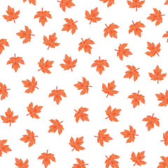 Autumn pattern Illustration -  maple leaf 