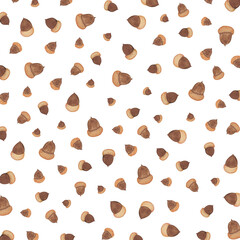 Autumn pattern Illustration - acorn