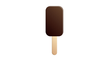 ice cream on a stick on a white background, vector illustration. black and white ice cream in brown chocolate. sweet milk dessert for children and adults