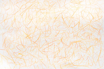 orange pastel crayon background texture on white paper