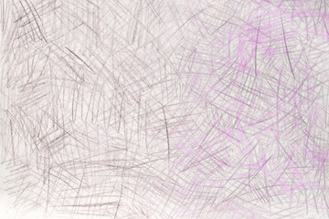 lila and black pastel crayon background texture on white paper