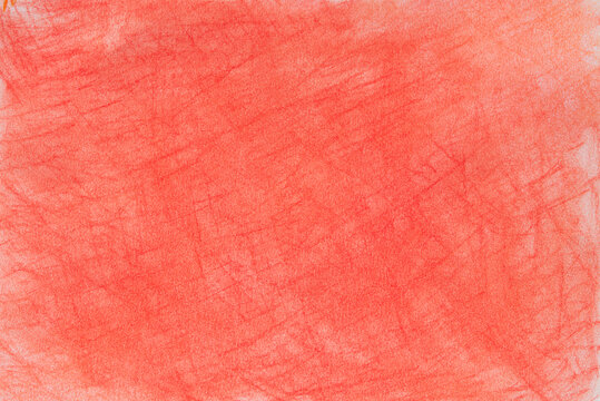 red pastel crayon background texture on white paper