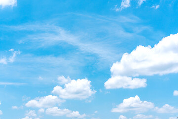 Blue sky with white clouds,