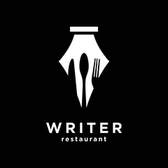 Writer Restaurant Logo Design Template