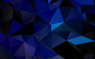 Dark BLUE vector abstract mosaic backdrop.