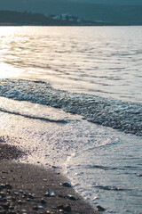 Waves seaside, clear water