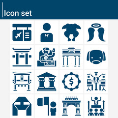 Simple set of arch related filled icons.