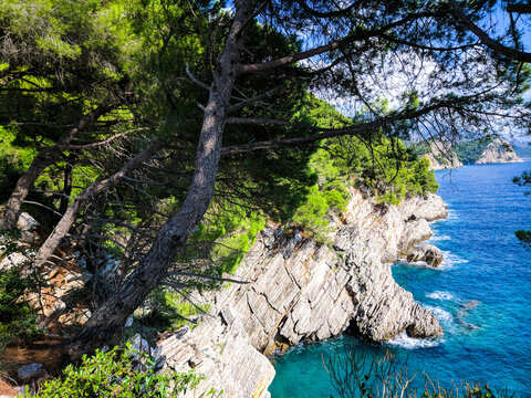 Adriatic coast in Petrovac Montenegro - Budva Rivera