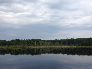 clouds over the lake