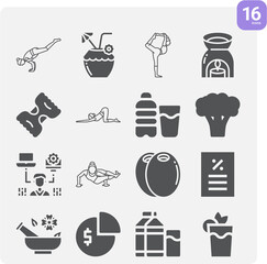 Simple set of able related filled icons.