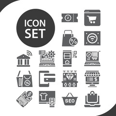Simple set of dealings related filled icons.