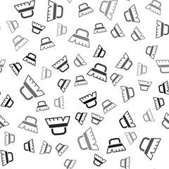 Black Brush for cleaning icon isolated seamless pattern on white background. Vector.