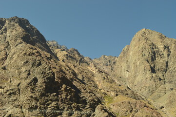 Driving through the windy mountain roads of the High Andes between Chile and Argentina