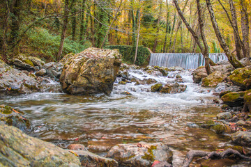 Small waterfall in the Pollino Nationl Park, Italy