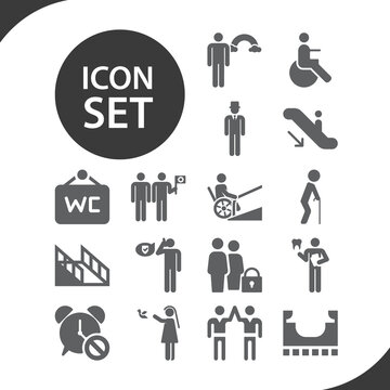 Simple set of poor shape related filled icons.