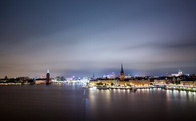 Fototapeta premium Gamla Stan old city in Stockholm after dawn. 