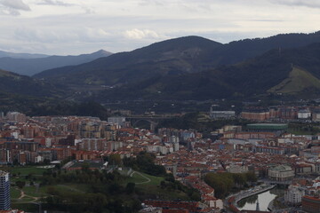 Fototapeta na wymiar Panoramic view of the city of Bilbao