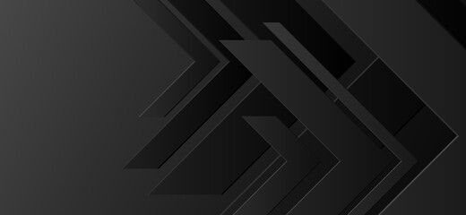 Right angle frame abstract background. Arrowhead black, gradient light to dark tones. Templates for business card, cover, brochure, flyer, pages, poster, banner, web design. Vector illustration.
