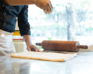 process of Croissant dough, Baking, Baker - Occupation, Homemade, Making