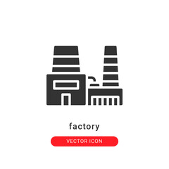 factory icon vector illustration. factory icon glyph design.