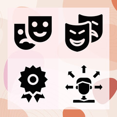 Simple set of awards related filled icons