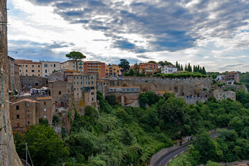 Fototapeta na wymiar Blick auf die Altstadt von Pitigliano in der Toskana in Italien 