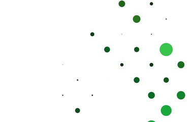 Light Green vector background with bubbles.