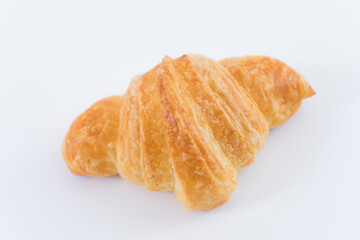 Fresh croissant,on white background.