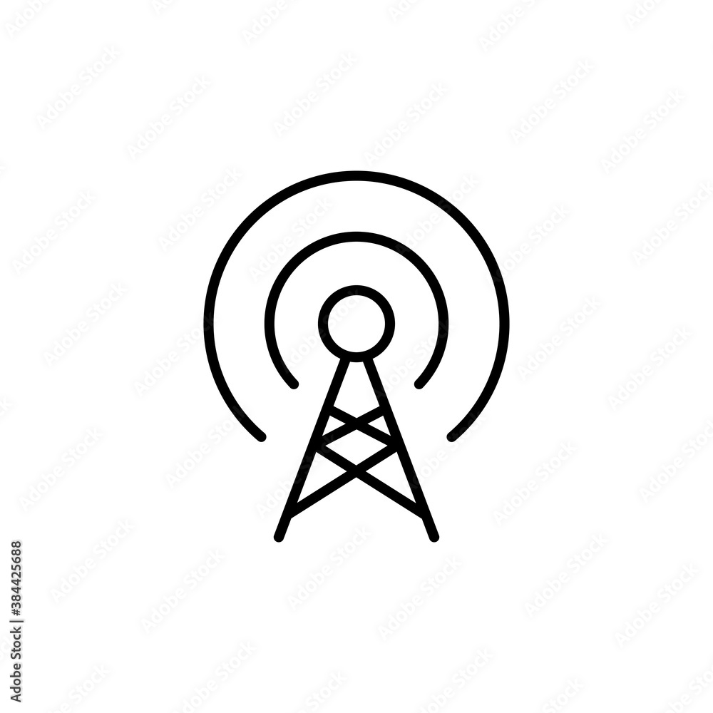 Aufkleber antenna icon line for web and mobile. communication antenna simple icon. vector eps 10. isolated on 