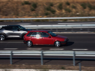 Obraz na płótnie Canvas auto ruch panning autostrada samochód 