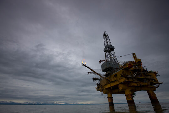 Offshore Oil Rig, Cook Inlet, Alaska