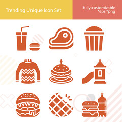 Simple set of loads related filled icons.