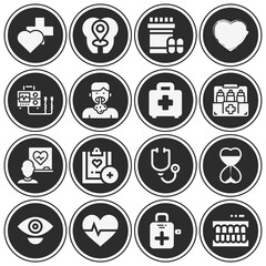 16 pack of practitioner  filled web icons set