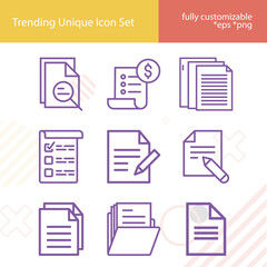 Simple set of auf related lineal icons.