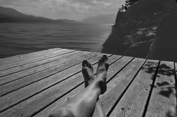 person on the dock