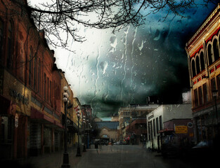 Rain in the city