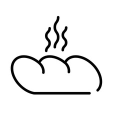Obraz premium bread pastry bakery line style icon