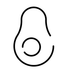 fresh avocado flat style icon