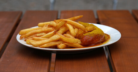french fries with ketchup