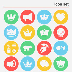 16 pack of elaboration  filled web icons set