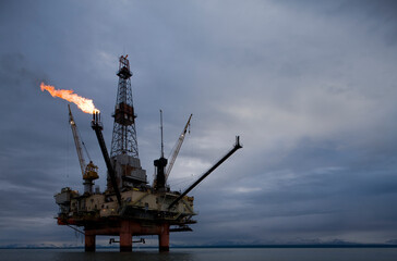 Offshore Oil Rig, Cook Inlet, Alaska