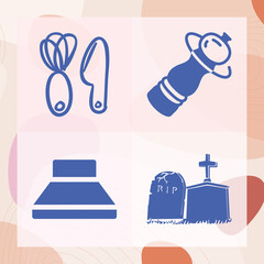 Simple set of granite related filled icons