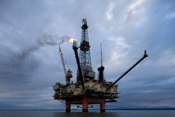 Offshore Oil Rig, Cook Inlet, Alaska