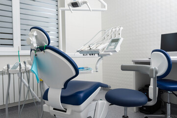 Dental clinic. Dental chair. Stomatology