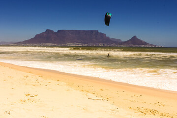 Beautiful Cape Town photo showing table mountain and Atlantic oc