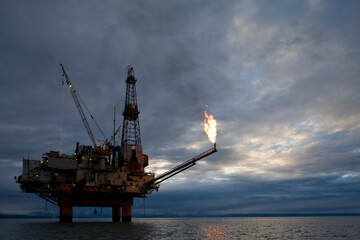 Offshore Oil Rig, Cook Inlet, Alaska