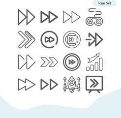 Simple set of advancing related lineal icons.