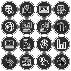 16 pack of state socialism  lineal web icons set