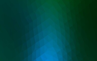 Obraz premium Dark Blue, Green vector polygon abstract backdrop.